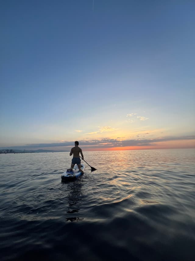 Tsvetan doing paddle surf