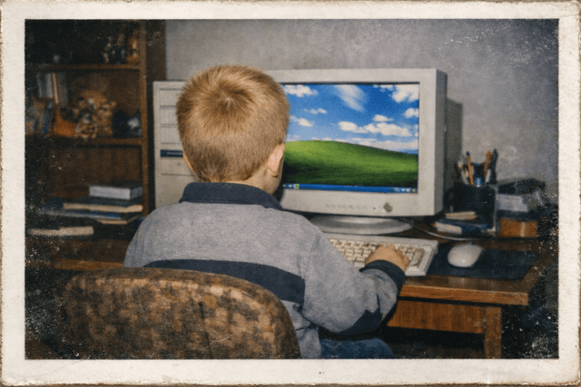Young Tsvetan with his first PC